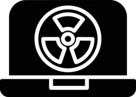 Nuclear Energy Glyph Icon vector