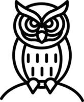 Owl Line Icon vector