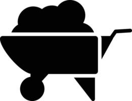 Wheelbarrow Glyph Icon vector