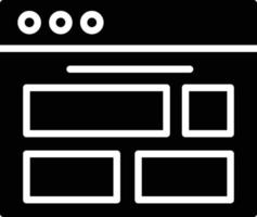 Web Browser Glyph Icon vector
