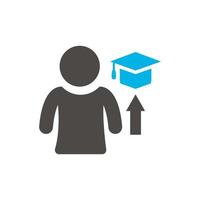 Knowledgeable user icon, education. vector illustration design that is very suitable for websites, apps, banners etc.