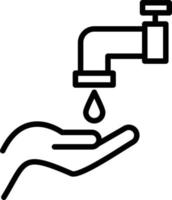 Ablution Line Icon vector