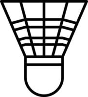 Shuttlecock Line Icon vector