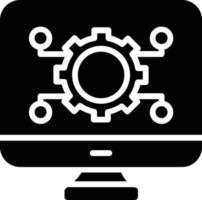 Computer Glyph Icon vector