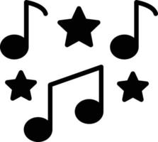 icono de glifo de notas musicales vector