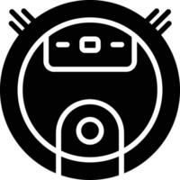 Robot Vacuum Cleaner Glyph Icon vector