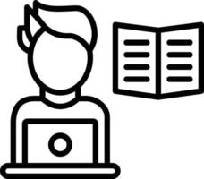 Study Line Icon vector