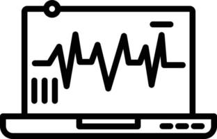 icono de línea de diagnóstico vector