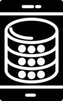 Database Glyph Icon vector