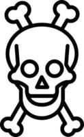 Skull And Bones Line Icon vector