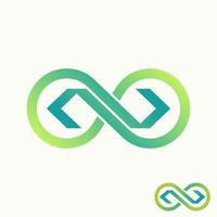 Simple and unique meta or infinity sign with cut and bracket on side image graphic icon logo design abstract concept vector stock. Can be used as symbol tech to application