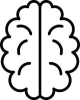 Brain Line Icon vector