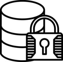 Database Line Icon vector