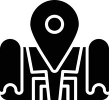 Map Glyph Icon vector