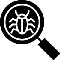 Virus Scan Glyph Icon vector