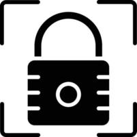 Padlock Glyph Icon vector