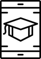 Online Learning Line Icon vector