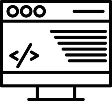 Coding Line Icon vector