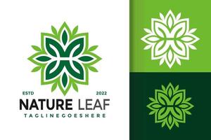 Letter H Nature Floral Leaf Logo Design, brand identity logos vector, modern logo, Logo Designs Vector Illustration Template