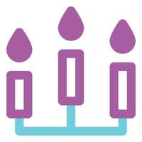 Candle, Filled Line Style Icon Diwali vector