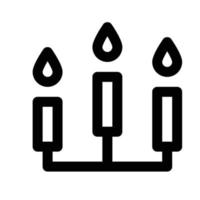 Candle, Line Style Icon Diwali vector