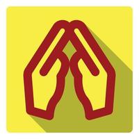 Pray, Flat Style Icon Diwali vector