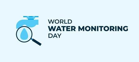 World Water Monitoring Day Poster Background Celebration in September to Increase Awareness Quality of Water Source Vector Illustration Template