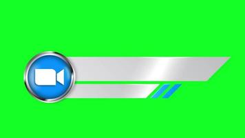 Animated Zoom Lower Third Banner Green Screen Free Video