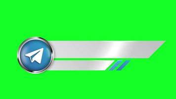animerad telegram lägre tredje baner grön skärm fri video