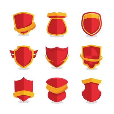 Set of Shield Decorative Icon