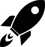 rocket icon on white background. Space ship sign. retro space rocket symbol. flat style. vector