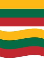 bandera de lituania. bandera nacional de lituania. estilo plano vector