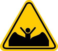 quicksand or mud warning sign on white background. Caution deadly sand symbol. flat style. vector