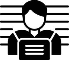 Suspect Glyph Icon vector