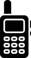 icono de glifo de walkie talkie vector