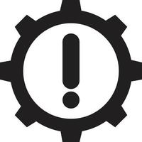 Technical problem icon on white background. system error symbol. system not working sign. flat style. vector