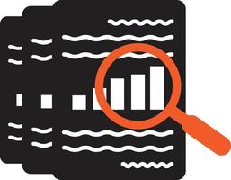 audit document icon on white background. result report sign. quality check icon. eport symbol. compliance symbol. flat style. vector