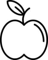 Apple Line Icon vector