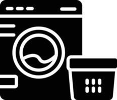 Washing Machine Glyph Icon vector