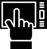 Tap on Tablet Glyph Icon vector