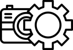 Cogwheel Line Icon vector