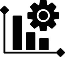 Bar Chart Glyph Icon vector