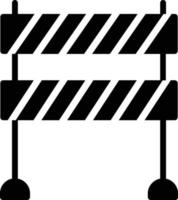 Road Block Glyph Icon vector