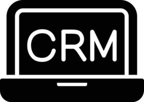 icono de glifo crm vector