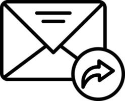 Mail Forward Line Icon vector