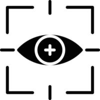 icono de glifo de escaneo ocular vector