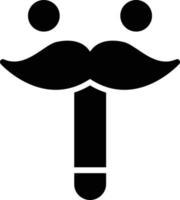 Moustache Glyph Icon vector