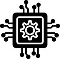 Cpu Glyph Icon vector