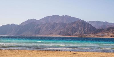 panorama view from the height of the mountains range  to the red sea photo