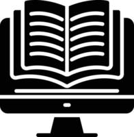 icono de glifo de libro electrónico vector